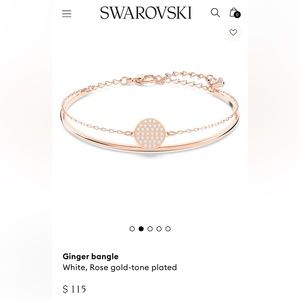 EUC Rose Gold Swarovski Ginger Bracelet